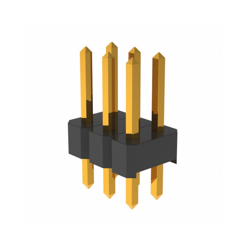 10 pcs : PRPC003DAAN-RC - CONN HEADER VERT 6POS 2.54MM