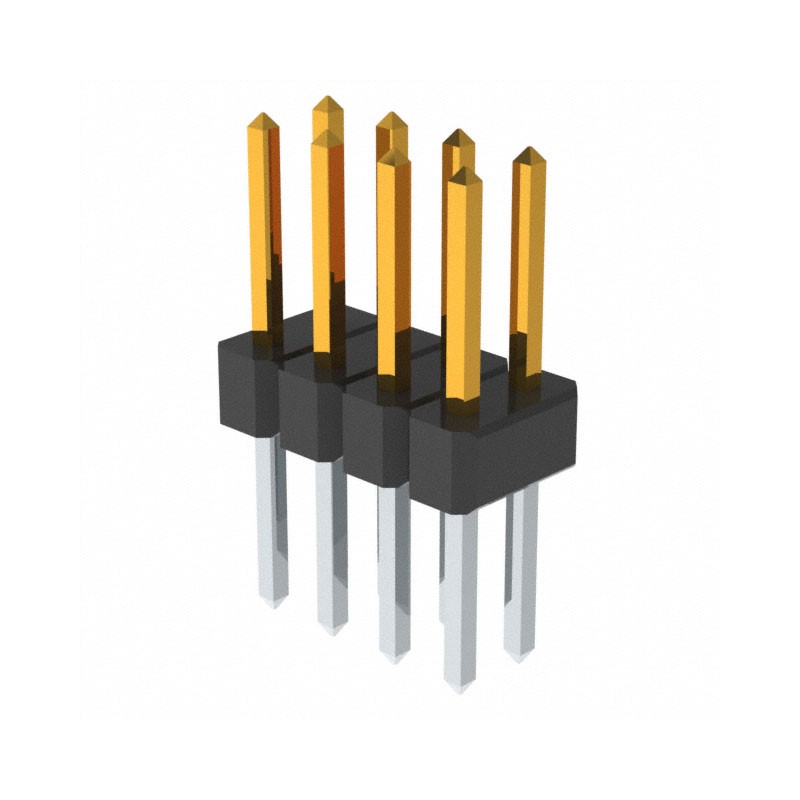 10 pcs : PBC04DABN - CONN HEADER VERT 8POS 2.54MM