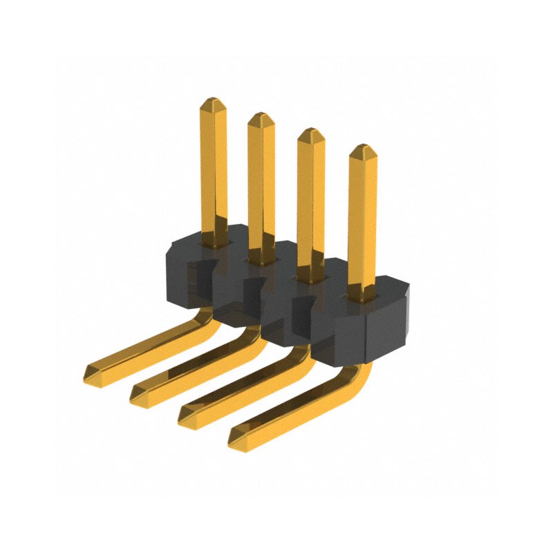 10 pcs : GRPB041VWCN-RC - CONN HEADER R/A 4POS 1.27MM