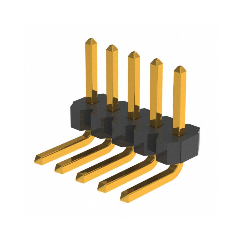 10 pcs : GRPB051VWCN-RC - CONN HEADER R/A 5POS 1.27MM