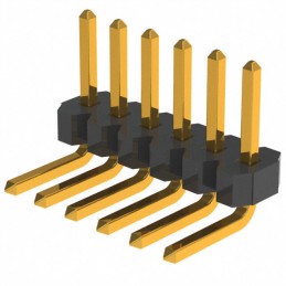 10 pcs : GRPB061VWCN-RC - CONN HEADER R/A 6POS 1.27MM