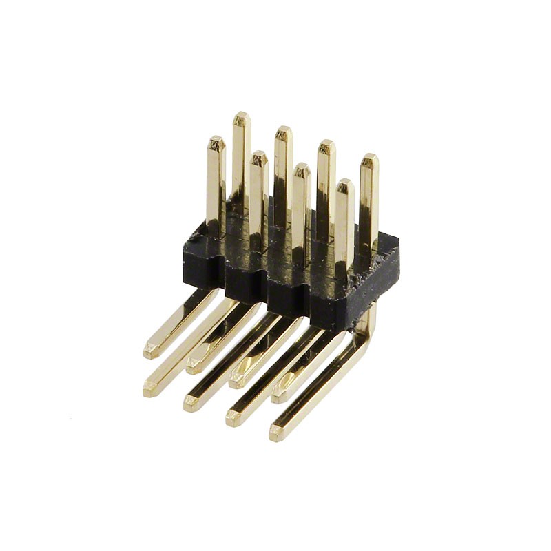 10 pcs : GRPB042MWCN-RC - CONN HEADER R/A 8POS 1.27MM