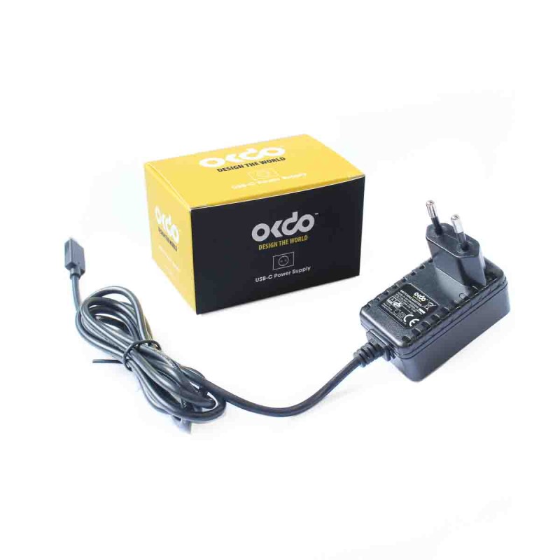 1 pcs - Okdo Raspberry Pi Power Supply, USB Type C with EU Plug Type, 1.5m