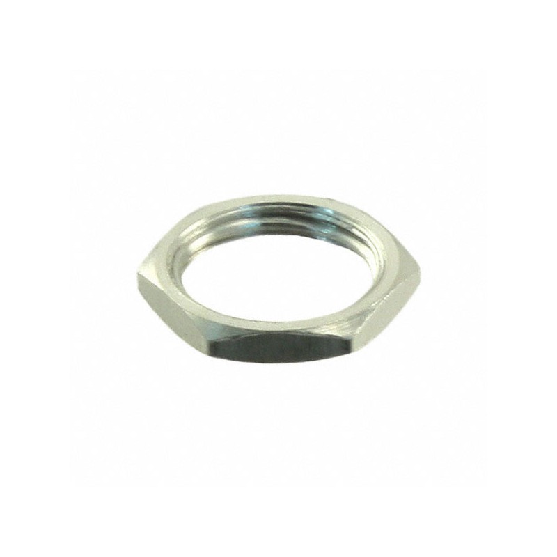 10 pcs : P2439 - NUT HEX NICKEL-PLATED BRASS