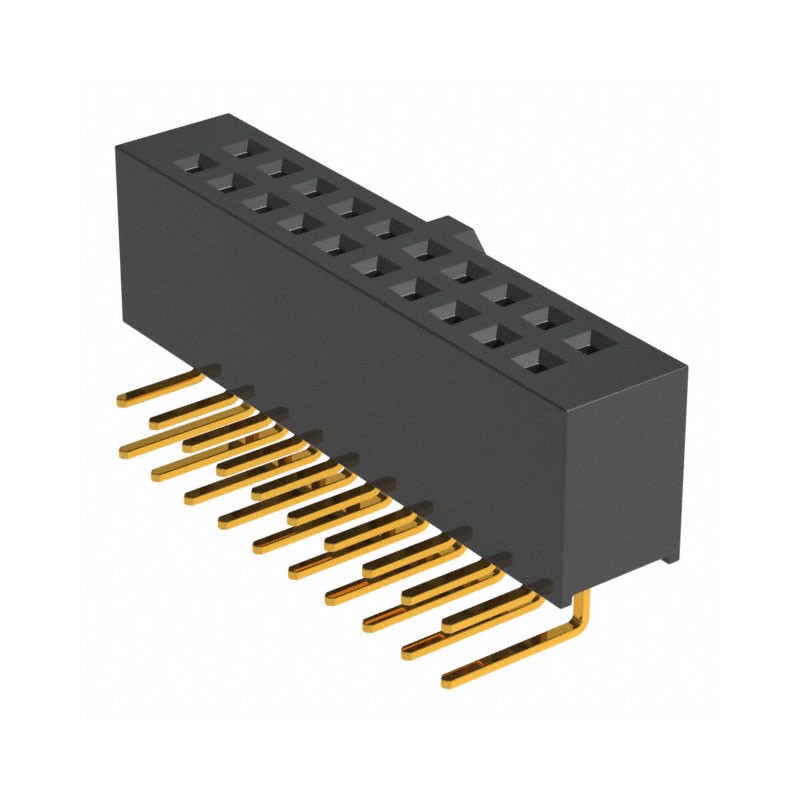 10 pcs : SFH11-PBPC-D10-RA-BK - CONN HDR 20POS 0.1 GOLD PCB R/A