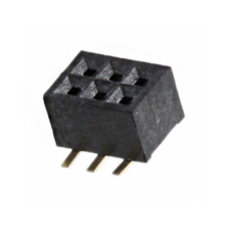 10 pcs : SFM210-LPSE-D03-SP-BK - CONN HDR 6POS 0.039 GOLD SMD