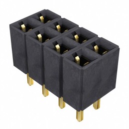 10 pcs : SLW-104-01-G-D - CONN RCPT 8POS 0.1 GOLD PCB