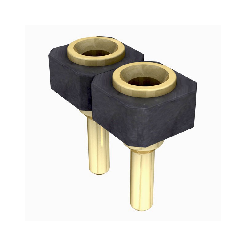 10 pcs : SL-102-G-12 - CONN RCPT 2POS 0.1 GOLD PCB