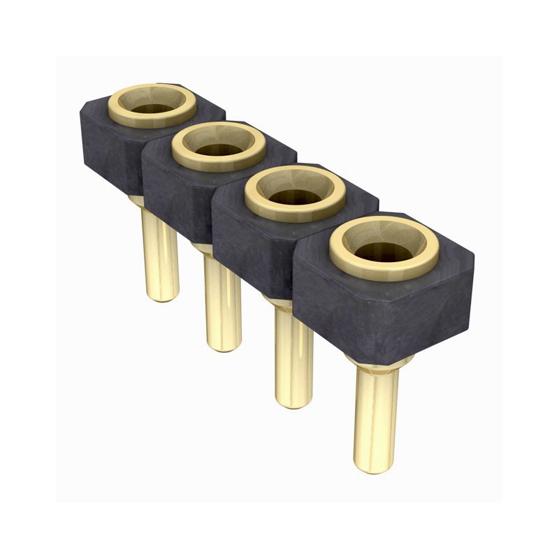 10 pcs : SL-104-G-12 - CONN RCPT 4POS 0.1 GOLD PCB