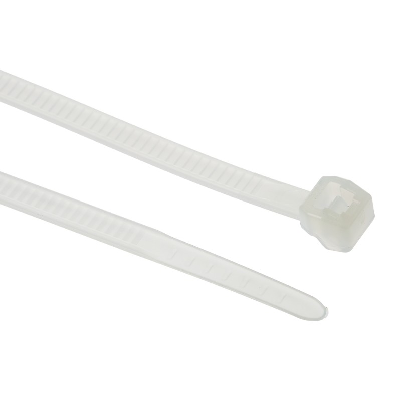 1 Bag of 100 - HellermannTyton Cable Tie, 200mm x 3.4 mm, Natural Polyamide 6.6 (PA66), Pk-100