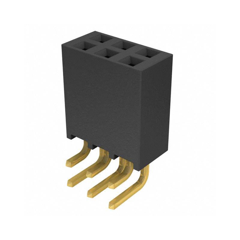 10 pcs : SSQ-103-02-G-D-RA - CONN RCPT 6POS 0.1 GOLD PCB R/A