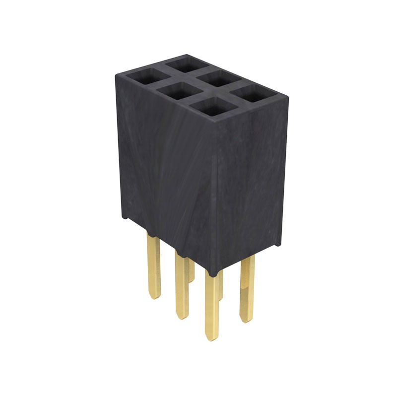 10 pcs : SSW-103-02-G-D - CONN RCPT 6POS 0.1 GOLD PCB