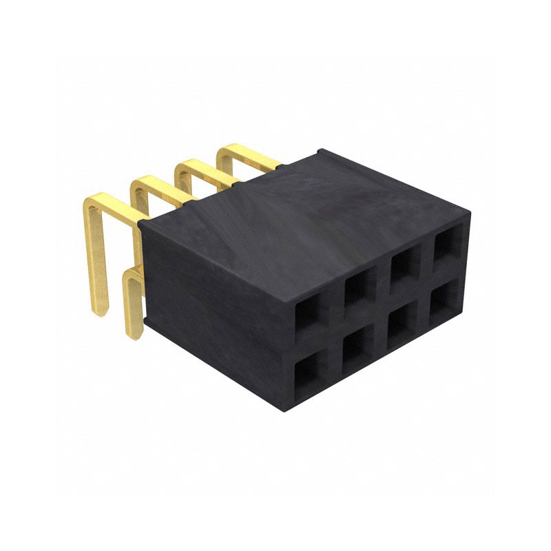 10 pcs : SSW-104-02-G-D-RA - CONN RCPT 8POS 0.1 GOLD PCB R/A