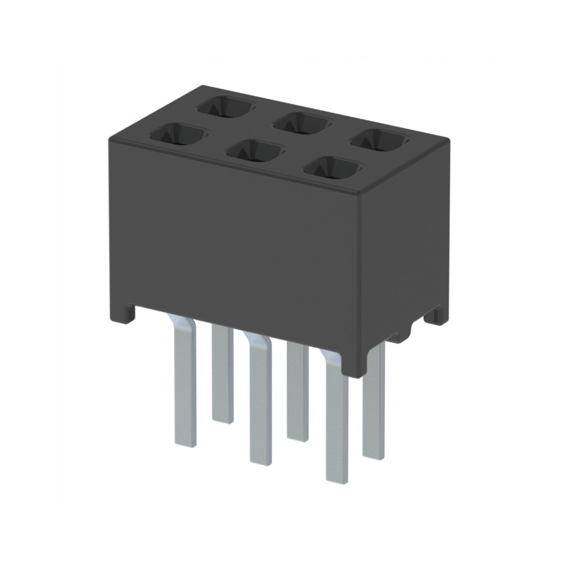 10 pcs : MMS-103-01-L-DV - CONN RCPT 6POS 0.079 GOLD PCB