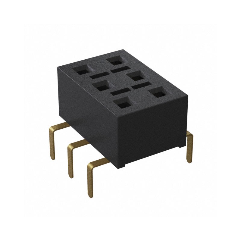 10 pcs : HLE-103-02-G-DV-PE-BE - CONN RCPT 6POS 0.1 GOLD PCB