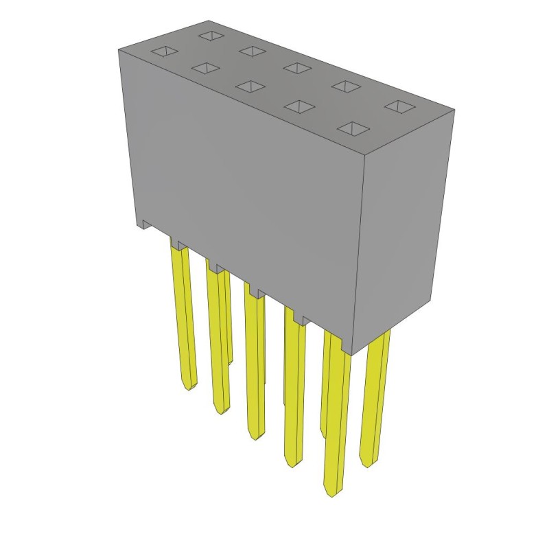 10 pcs : SSW-105-03-G-D - CONN RCPT 10POS 0.1 GOLD PCB