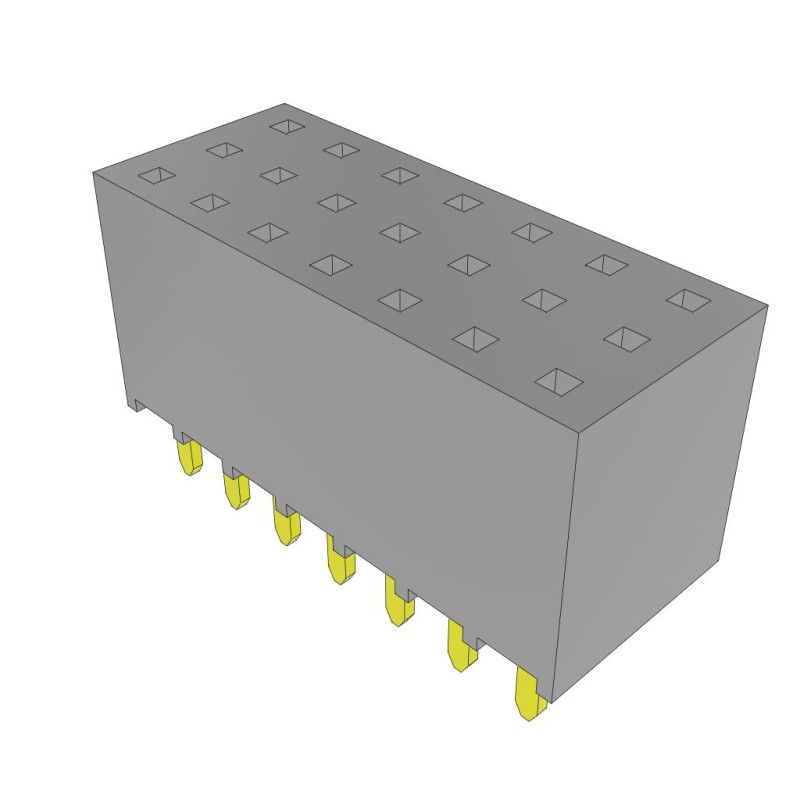 10 pcs : SSW-107-01-F-Q - CONN RCPT 21POS 0.1 GOLD PCB
