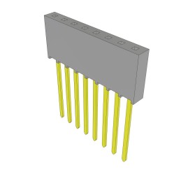 10 pcs : SSW-108-04-G-S - CONN RCPT 8POS 0.1 GOLD PCB