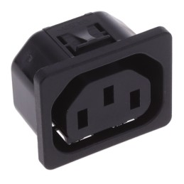 10 pcs : 6600.4125 - PWR ENT RCPT IEC320-2-2F PANEL