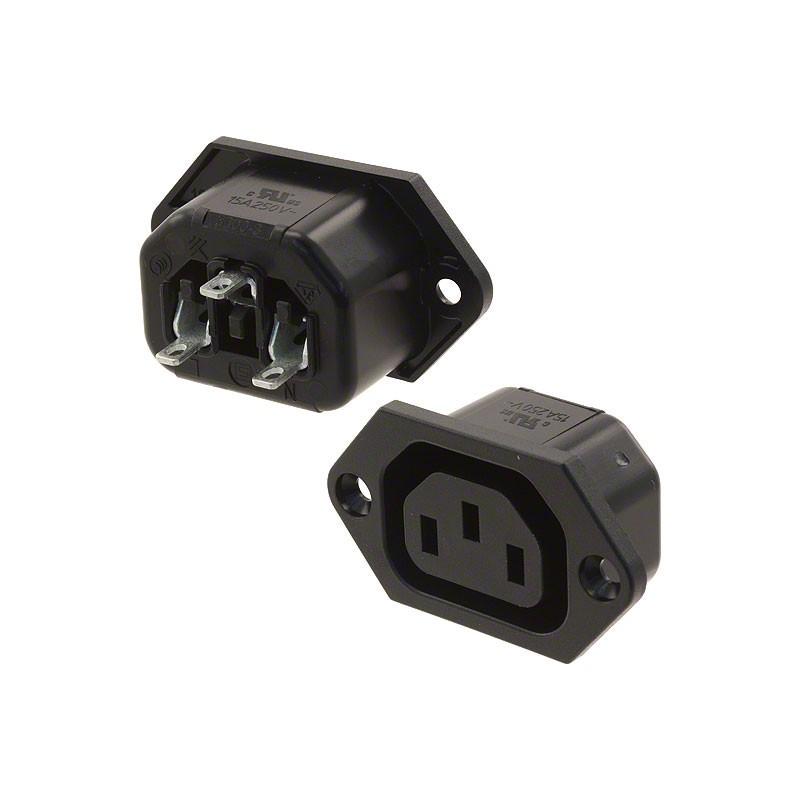 10 pcs : 6600.3100 - PWR ENT RCPT IEC320-2-2F PANEL