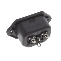 10 pcs : 6600.3100.21 - PWR ENT RCPT IEC320-2-2F PANEL