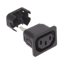 10 pcs : 6610.1112 - PWR ENT RCPT IEC320-2-2F PNL IDC