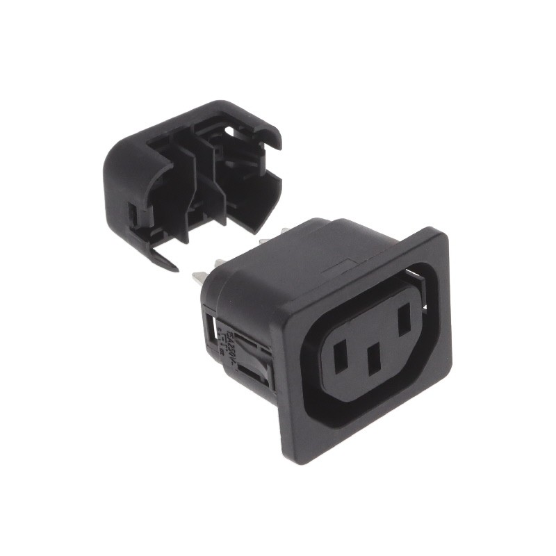 10 pcs : 6610.1011 - PWR ENT RCPT IEC320-2-2F PNL IDC