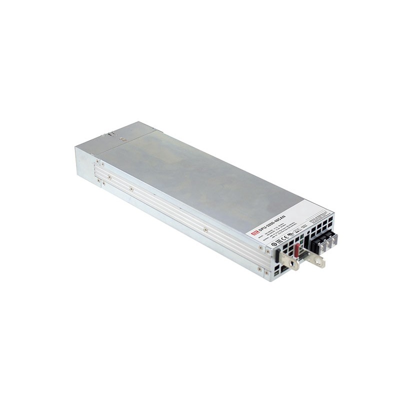1 pcs - MEAN WELL Switching Power Supply, DPU-3200-48, 48V dc, 67A, 3.216kW, 1 Output, 127 - 370 V dc, 90 - 264 V