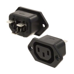 10 pcs : 6600.3300 - PWR ENT RCPT IEC320-2-2F PNL QC