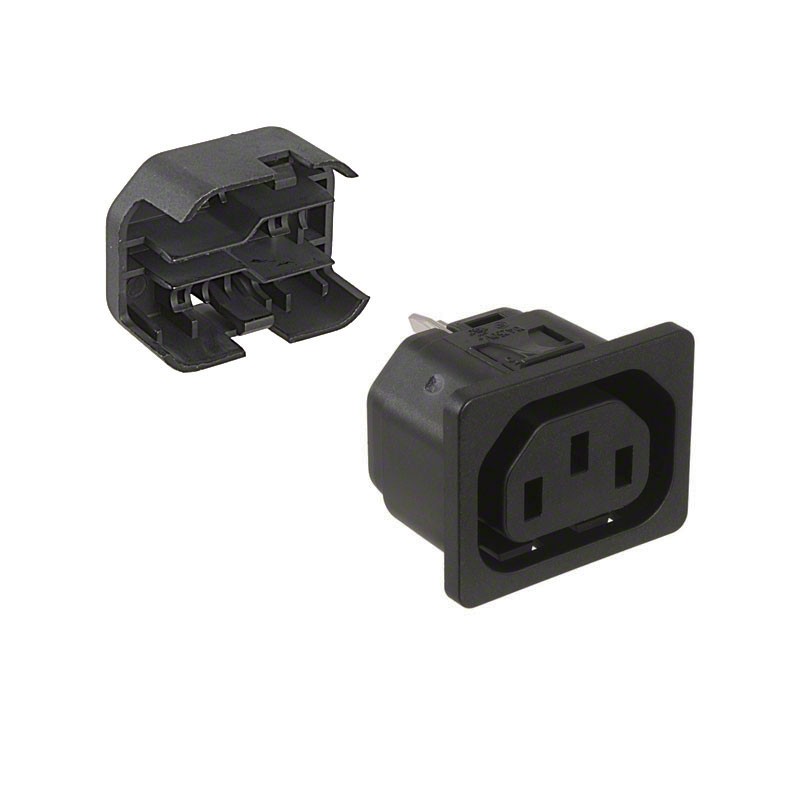 10 pcs : 6610.2254.03 - PWR ENT RCPT IEC320-2-2F PNL QC