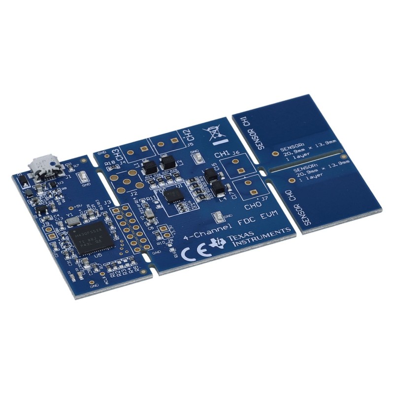 1 pcs - Texas Instruments FDC2214 With Two Capacitive Sensors Evaluation Module Capacitive Touch Sensor Evaluation Module for