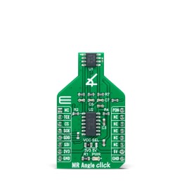 1 pcs - MikroElektronika MR Angle Click Magnetoresistive Sensor Add On Board for KMZ60, MCP3204 mikroBUS socket