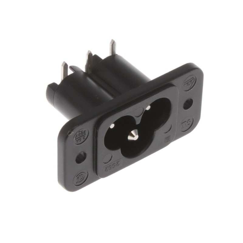 10 pcs : 6160.0002 - PWR ENT RCPT IEC320-C6 PNL SLDR