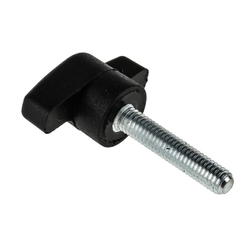 10 pcs - RS PRO Black Wing Clamping Knob, M6, Threaded Stud