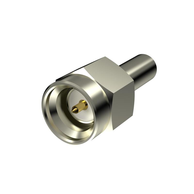 10 pcs : SMAMST.P.NI.D.WY - SMA(M)ST FOR RG174 NI PLATING