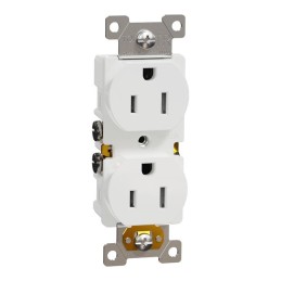 10 pcs : SQR42101WH - TR 15A DUPLEX OUTLET RESI WH