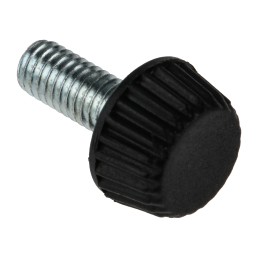 10 pcs - RS PRO Black Knurled Clamping Knob, M6, Threaded Hole