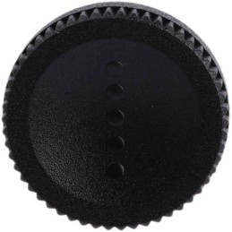 10 pcs - RS PRO Black Knurled Clamping Knob, M5, Threaded Stud