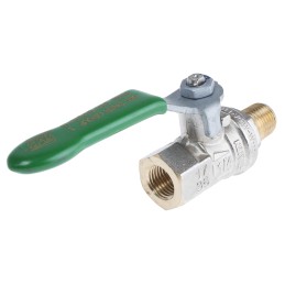 1 pcs - RS PRO Brass Full Bore, 2 Way, Ball Valve, BSPP 1/4in