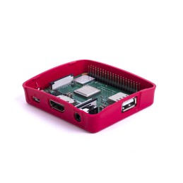 1 pcs - Raspberry Pi Plastic Case for use with Raspberry Pi 3A+ in Red, White