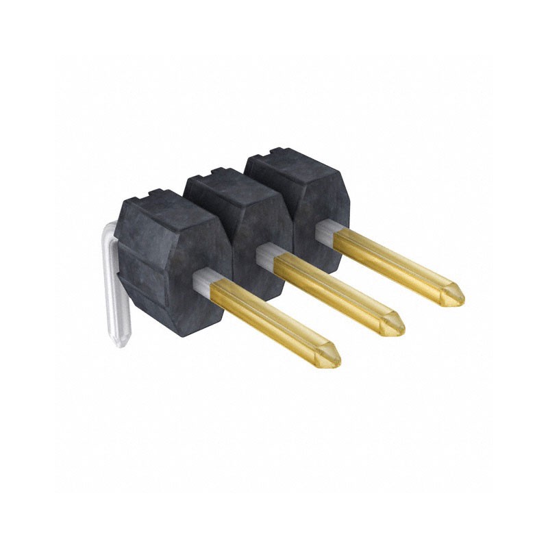 10 pcs : 0901210763 - CONN HEADER R/A 3POS 2.54MM