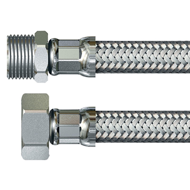 1 pcs - Watts Hose Assembly, Male 15mm to Female 17mm, 10 bar, 300mm Long