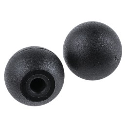 10 pcs - RS PRO Black Duroplast Ball Clamping Knob, M6, Unthreaded Hole