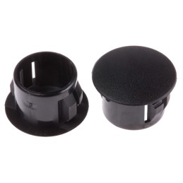 1 Pack of 100 - RS PRO Blanking Plug, 12.7mm Hole Diameter, Nylon 66, 16.5mm Diameter, Unthreaded