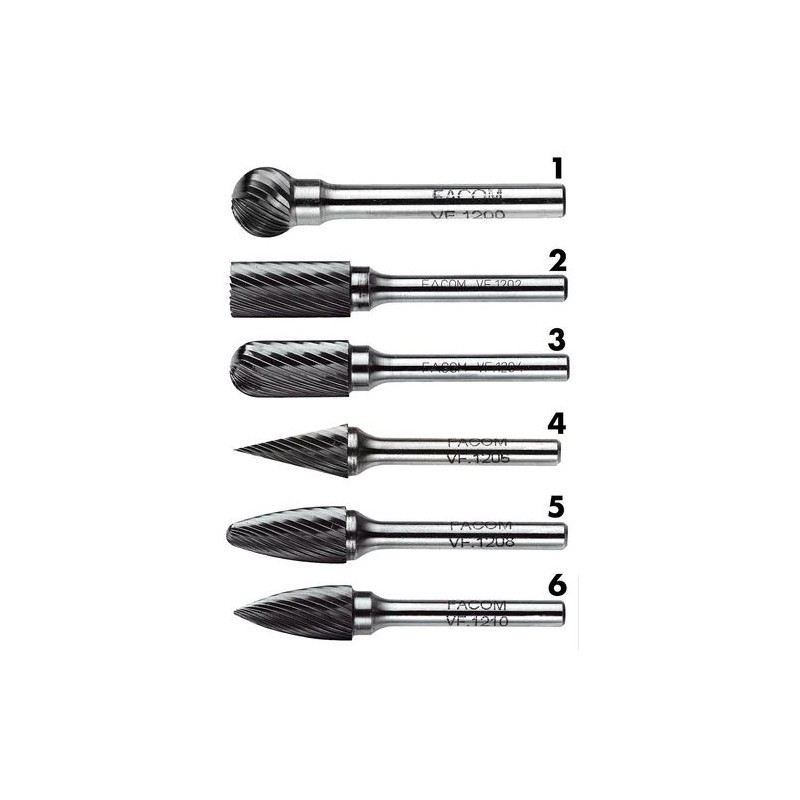 1 pcs - Facom 1-Piece Filing Burr