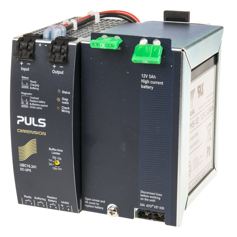 1 pcs - PULS 24 - 28V Input DIN Rail Uninterruptible Power Supply, DIMENSION