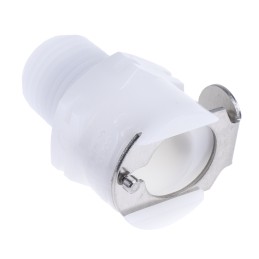 1 pcs - Colder Products Hose Connector, Straight Threaded Coupling, BSPT 1/4in, 8.3 bar