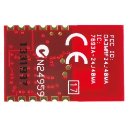 1 pcs - Microchip MRF24J40MA-I/RM Zigbee Transceiver, 12-Pin Module