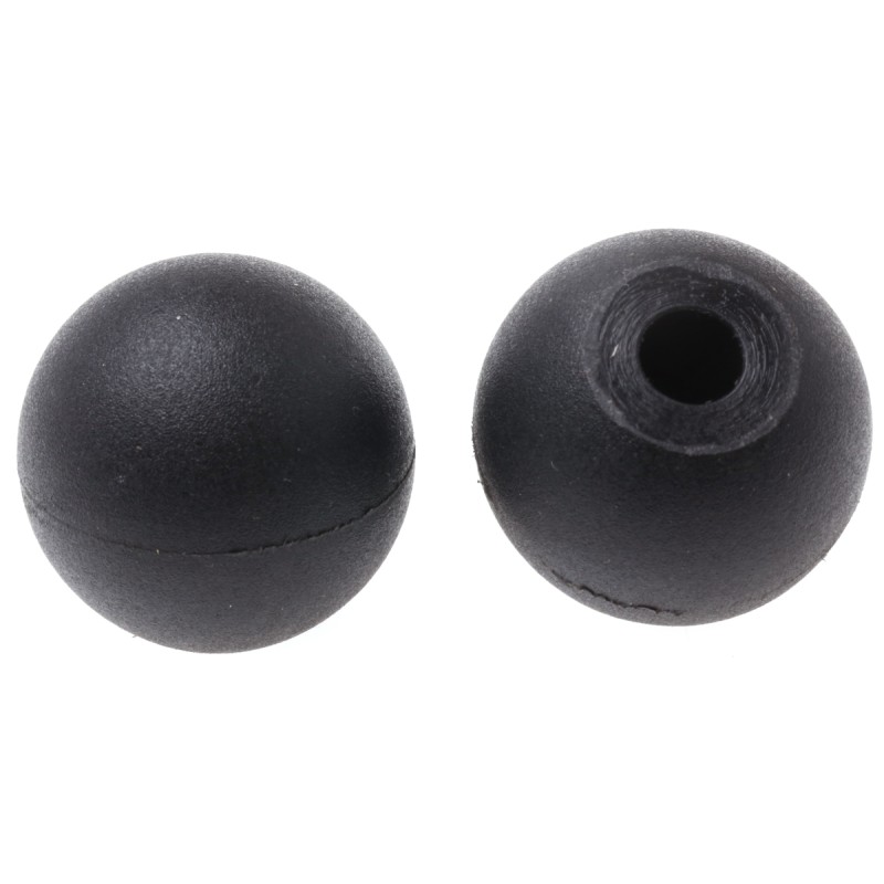 10 pcs - RS PRO Black Duroplast Ball Clamping Knob, M5, Unthreaded Hole