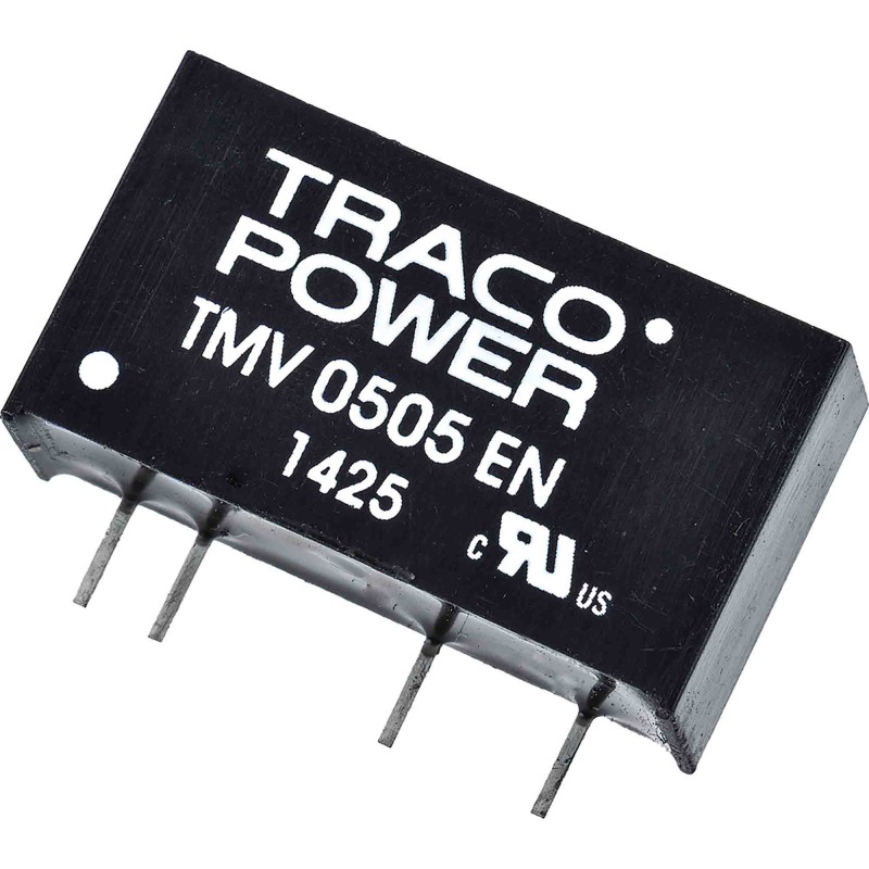 1 pcs - TRACOPOWER TMV EN DC-DC Converter, 5V dc/ 200mA Output, 4.5 - 5.5 V dc Input, 1W, Through Hole, +85°C Max Temp